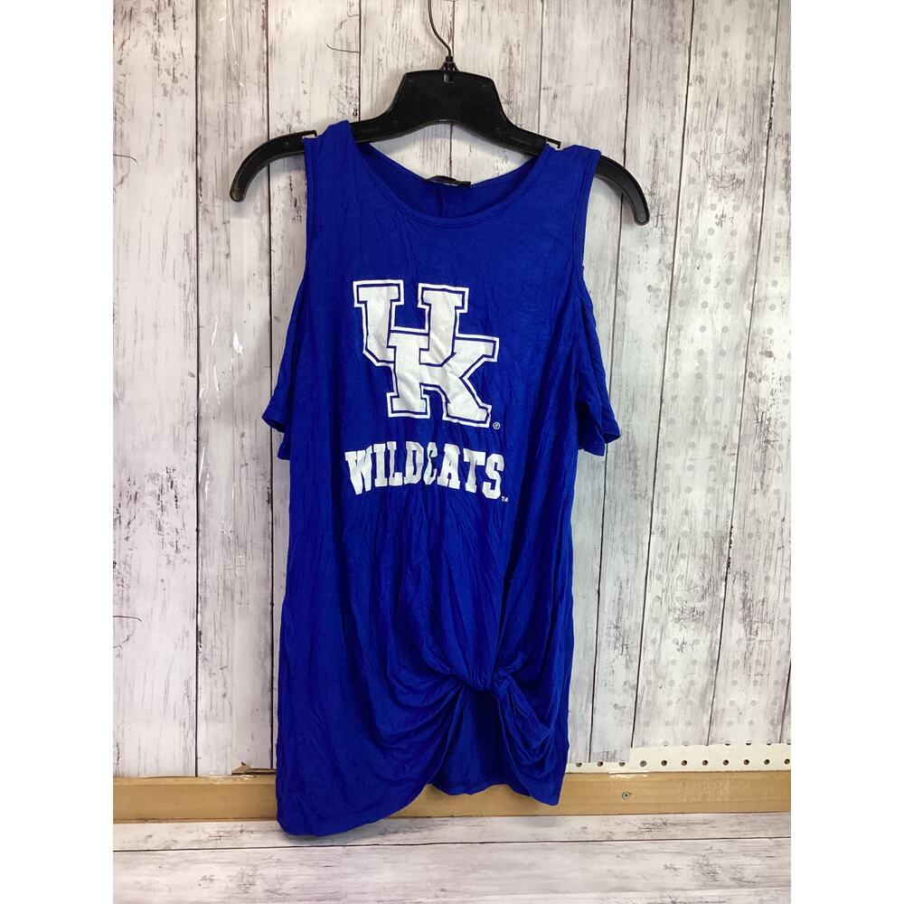 Gameday Women's Wildcats Cold Shoulder Tee New with Tags Top Size Small Blue